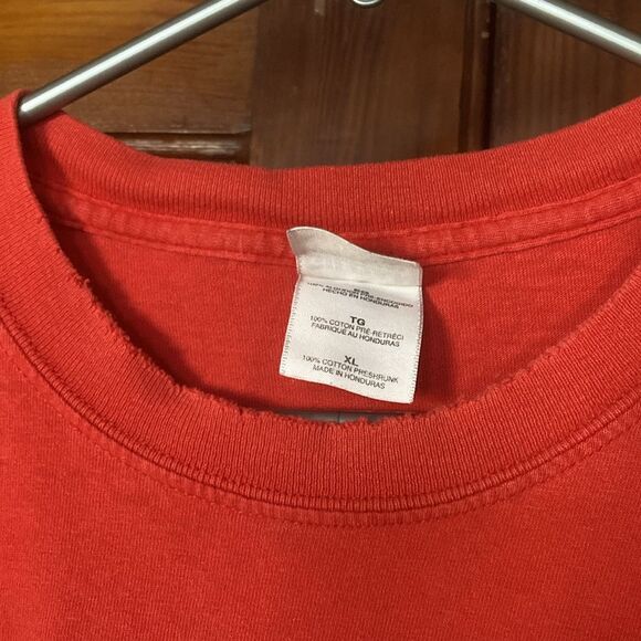 Gildan Target Truck Trucking Delivery Go With The Flow Red Cotton T-shirt XL - Picture 4 of 7